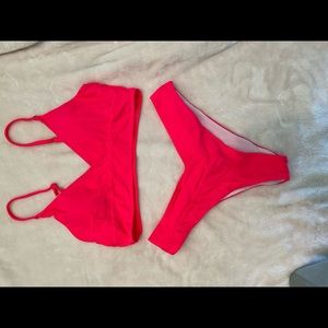 Hot pink bikini